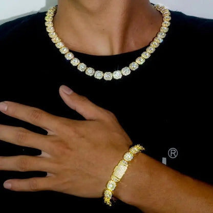 10MM Cluster Tennis Chain