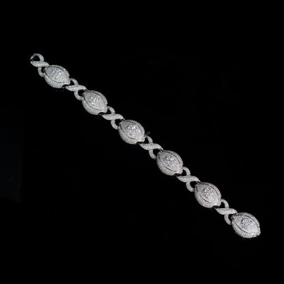 Evil Eye Infinity Cuban Link Chain Bracelet