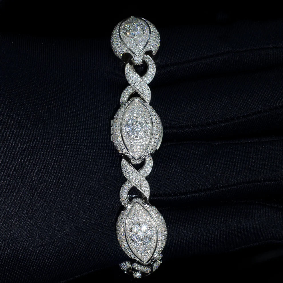 Evil Eye Infinity Cuban Link Chain Bracelet