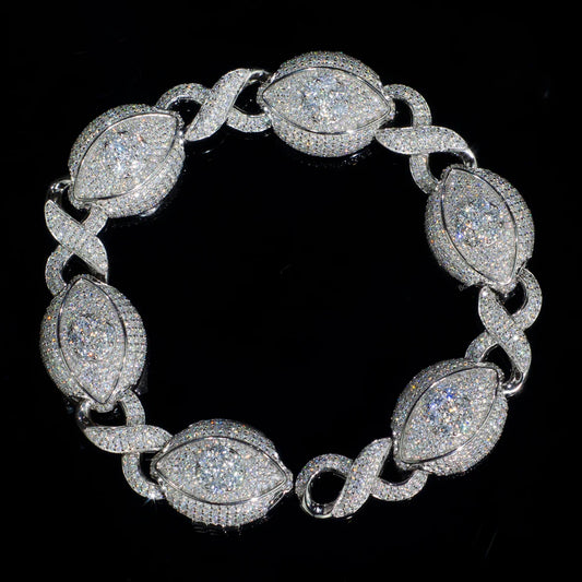 Evil Eye Infinity Cuban Link Chain Bracelet