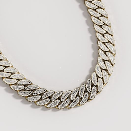 Baguette Cut Iced Cuban Chain