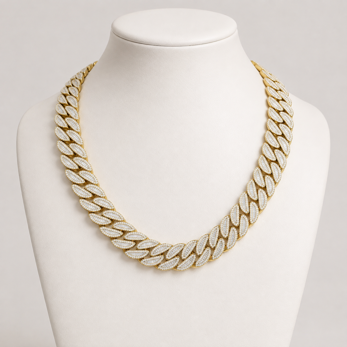 Baguette Cut Iced Cuban Chain